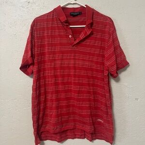 Daniel Cremieux Red Striped Polo Shirt